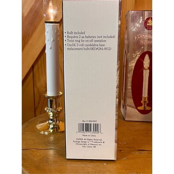 Enchanted forest, 9 inch battery operated candles lot of two  - Picture 3 of 3